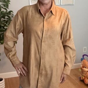 Long suede like shirt
